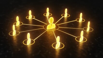 Connecting People Digital Network Structure with Centralized Leader Concept