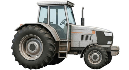 Isolated Gray Tractor