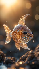 Fish made with glass 