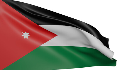 Waving flag of Jordan. 