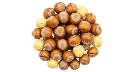 Isolated Hazelnuts