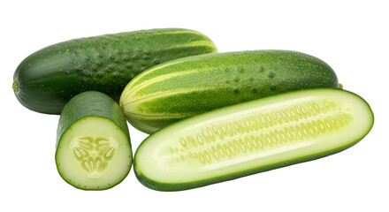 Isolated Fresh Cucumbers