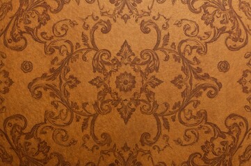 A stylish light brown leather backdrop featuring embossed patterns.
