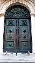 Ornate bronze doors with architectural details