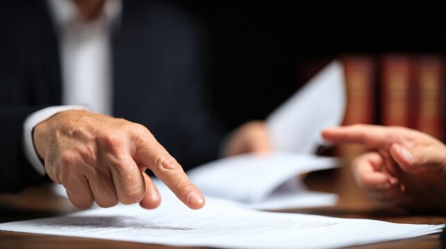Navigating Agreement: A close-up of hands engaged in a collaborative discussion over important document, underscoring the essence of communication.