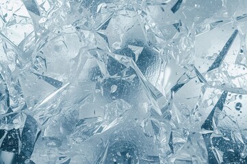 Frosted glass design with abstract patterns and sharp edges