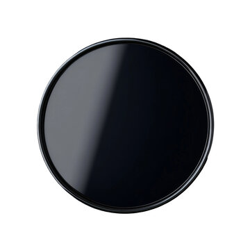 Circular polarizing lens filter with black background for photography lighting control