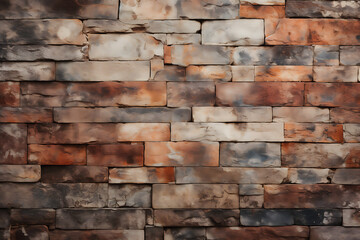 Rustic brick wall texture with weathered appearance for interior design projects