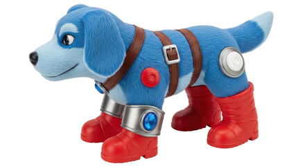 Isolated Cartoon Robot Dog