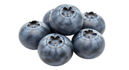 Isolated Heap of Fresh Blueberries