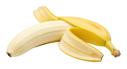 Isolated Peeled Banana