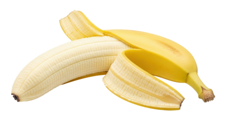 Isolated Peeled Banana