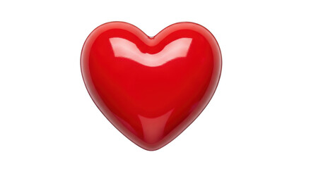 Isolated Red Heart on White Background