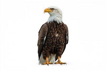 Obraz premium White background featuring an eagle illustration