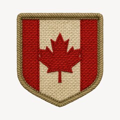 Canadian flag embroidered patch