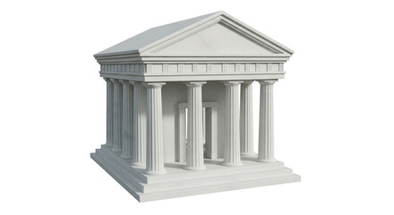 Naklejka premium Isolated Greek Temple