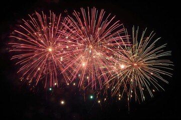 Obraz premium A stunning showcase of vibrant pyrotechnics