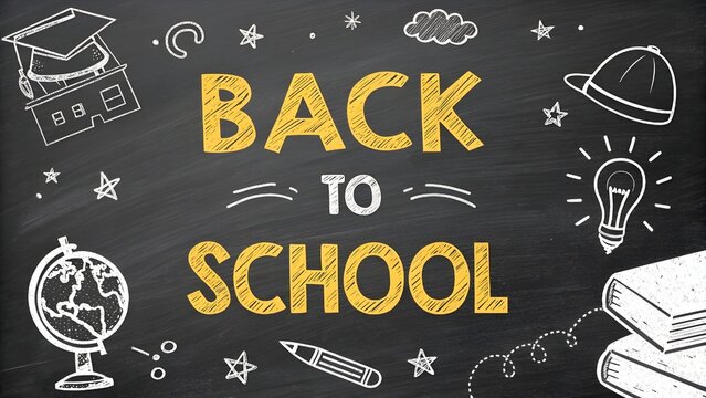 back to school chalk on blackboard background editable text effect