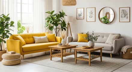 Interior of modern and elegant living room interior home.