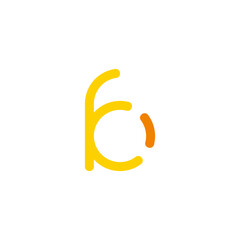 letter kb simple geometric cute lowercase logo vector