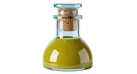 Isolated Green Sauce Bottle
