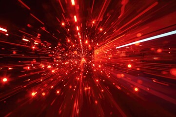 Blurred light streaks with sparkling effects on an abstract glowing background