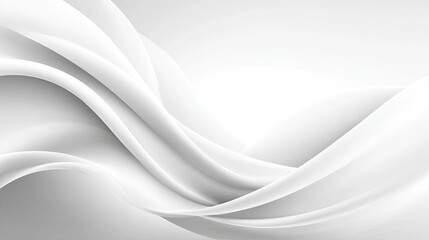 Abstract white flowing fabric design