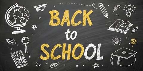 back to school chalk on blackboard background editable text effect