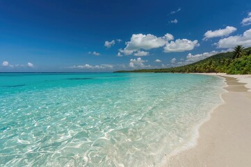 Obraz premium Turquoise waters at a serene coastal beach