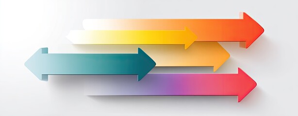 Colorful directional arrows