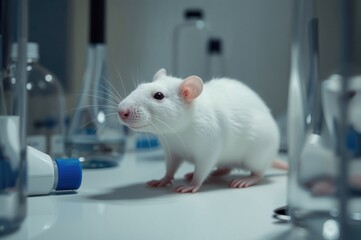 Laboratory rat used in scientific experiments