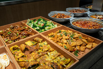Chinese style fast food restaurant buffet