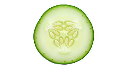 Isolated cucumber slice