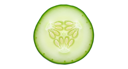 Isolated cucumber slice