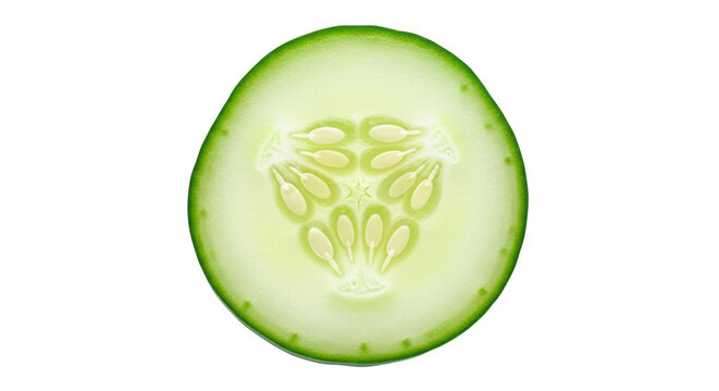 Isolated cucumber slice