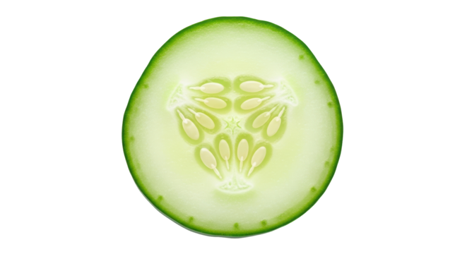 Isolated cucumber slice