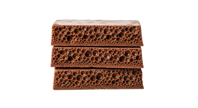 Isolated Aerated Chocolate