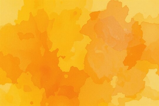Bright orange and yellow smeared ink watercolor backdrop with vivid aquarelle paint texture, ideal for retro-style text, invitations, and slab tile designs