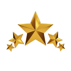 Obraz premium Golden stars arranged in an arc against a black background