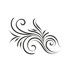 Fototapeta premium Decorative floral vector ornament on white background