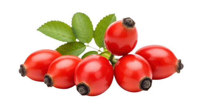Isolated Rose Hips on White Background