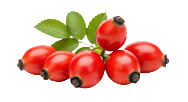 Isolated Rose Hips on White Background