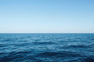 Fototapeta premium Flat design 2D graphic featuring a blue sea