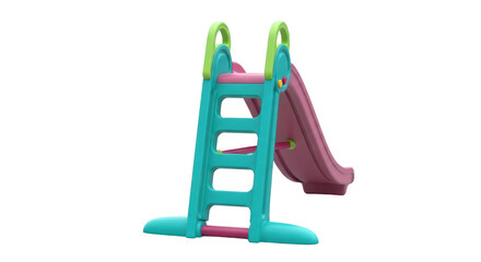 Isolated Plastic Kids Slide, Playground Equipment