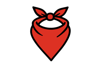 Vector Illustration of Red Bandana Icon