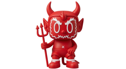 Isolated Red Devil Toy