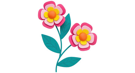 Isolated Cute Flowers