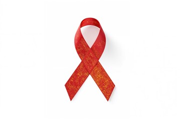 A stethoscope lies next to a red and yellow ribbon on a white surface to commemorate Hepatitis Awareness Day on July 28th