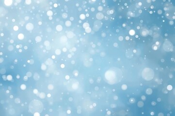 Winter-themed abstract design with light blue hues and white bokeh effect