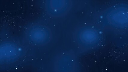 Obraz premium Deep blue vector background featuring glowing neon stars and subtle decorative blur. Clean and simple star-themed design for web and landing pages.